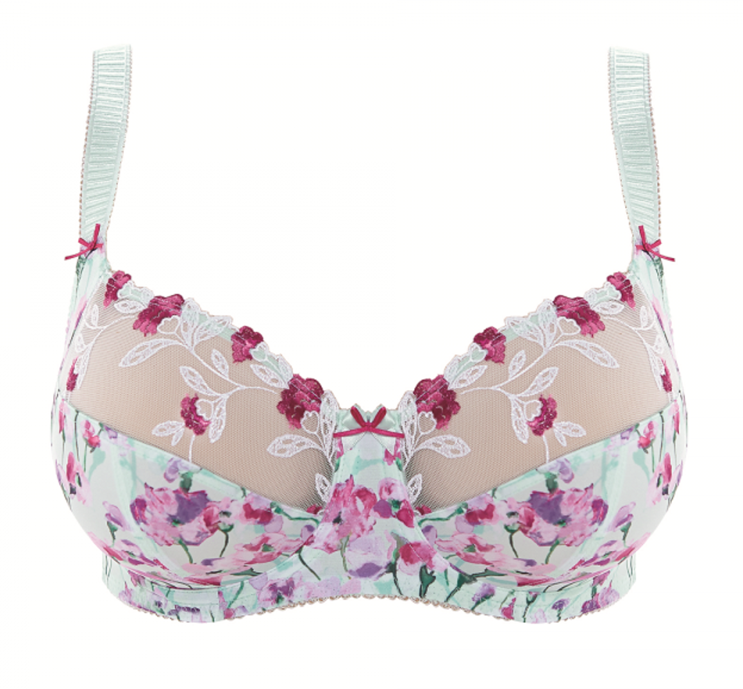 Fantasie 9142 Alicia Underwired Side Support Bra Blossom White Black Mint